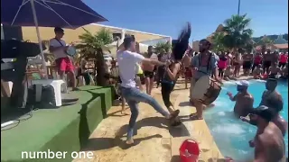 دبكة لبنانية سورية على المسبح دبكة بول بارتي Lebanese Syrian Dabka Pool Party 