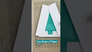 Teal Colored Gel Printed Christmas Tree for Tags and Journal Images