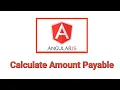 Angular JS examples-Calculate Amount Payable