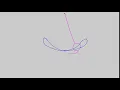 Swinging pendulum with tail