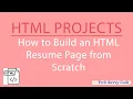 Build an HTML Resume Website from Scratch Beginner CS Project