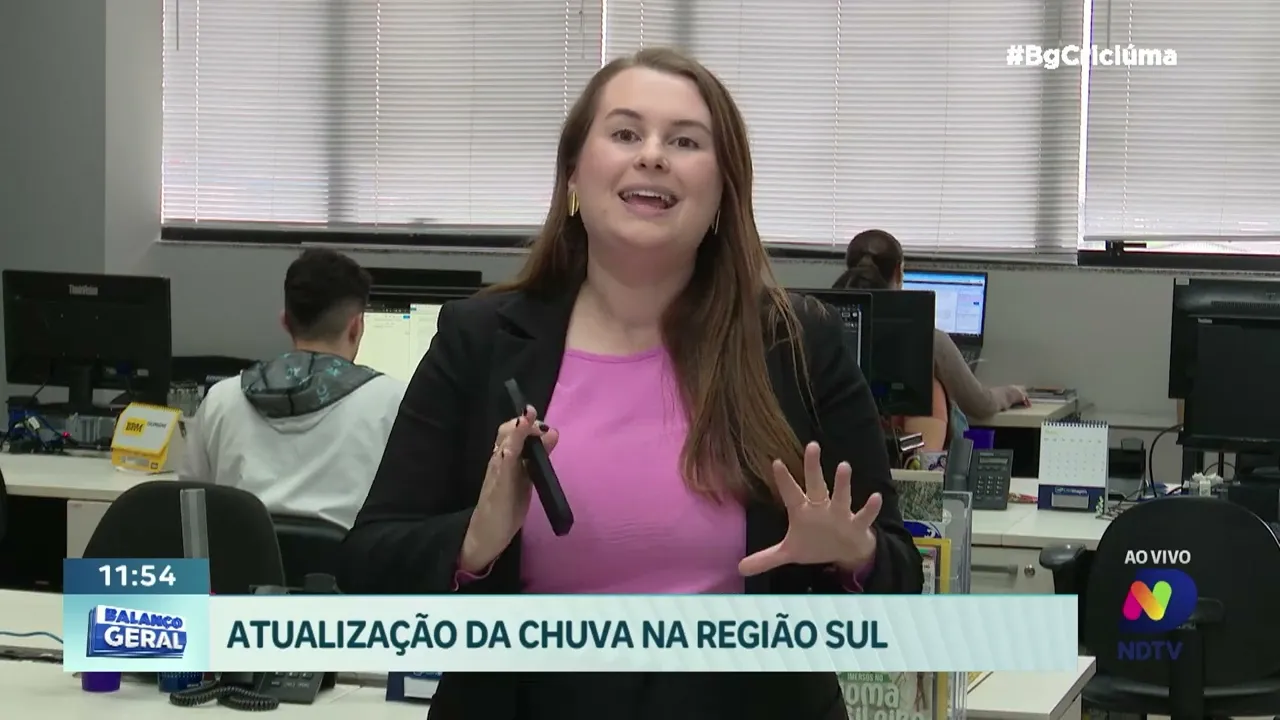 Alerta meteorológico: a mais recente atualização da chuva na região Sul de SC