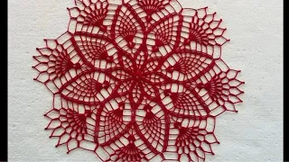 طريقه عمل مفرش كروشيه دائري بغرزة الاناناسه في قمة الروعه اتمني يعجبكم مفرش كروشيه Crochet 