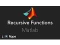 Recursive Functions in Matlab