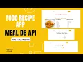 Find Your Meal Recipe App Using JavaScript Meal DB API Fetch API JavaScript
