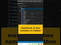 Largest of two numbers in python Part 16 Python programming