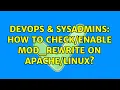 DevOps SysAdmins How to mod - rewrite on 2 Solutions
