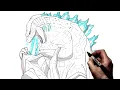 How To Draw Godzilla Kills Muto Step By Step Monsterverse