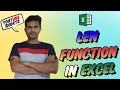 Find the number of characters using LEN function in Excel