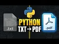 Kako Konvertovati TXT u PDF - Python