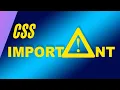 Important In CSS Important Declaration In CSS