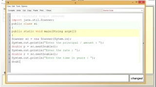 - INTEREST Java program to calculate simple interest