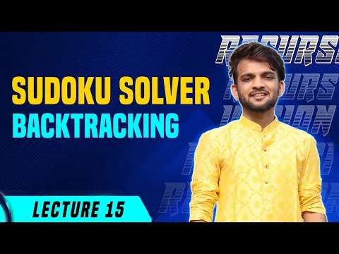 L15. Sudoko Solver | Backtracking - YouTube thumbnail