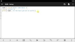 Qpython tutorial - 10 User Input