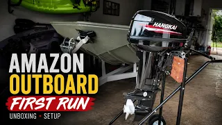 Hangkai 18 hp Outboard Motor Unboxing Setup First Test
