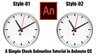 A Simple Clock Animation Tutorial in Animate CC (2 Type of Styles) | Adobe Animate CC Tutorial