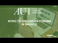 Intro to Discussion Forums in Sakai 21
