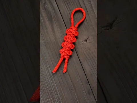 Emperor's snake knot paracord keychain #shorts