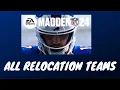 All Relocation Teams Madden 24