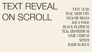 Vanilla JavaScript Text Reveal on Scroll Animation