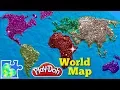 World Map for Kids Learn the Continents Play-Doh Puzzle of The Earth