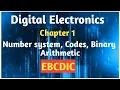 12th std Digital Electronics Chapter 1 Number system Codes Binary Arithmetic EBCDIC CODES