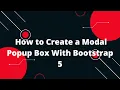 Bootstrap 5 Tutorial in Hindi How to Create a Modal Popup Box With Bootstrap 5