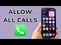 How To Allow All Calls On iPhone