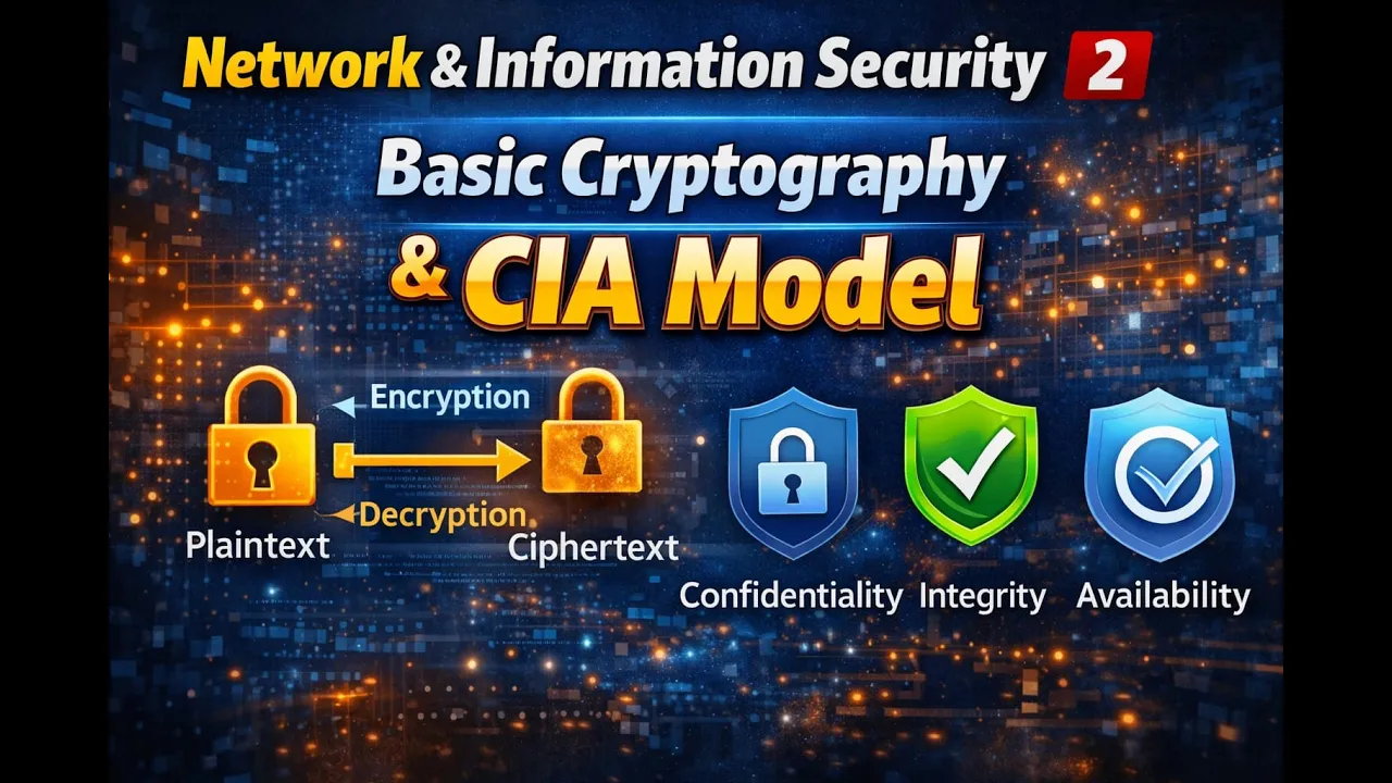 Basic Cryptography Terminology | Network & Information Security | Lecture 2