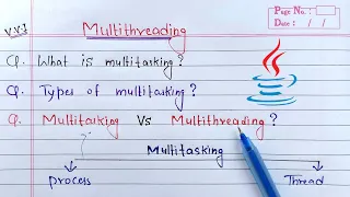 Multithreading in Java hindi Multitasking vs Multithreading