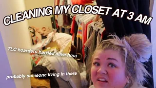 CLEANING MY HOARDER CLOSET AT 3 AM disgusting