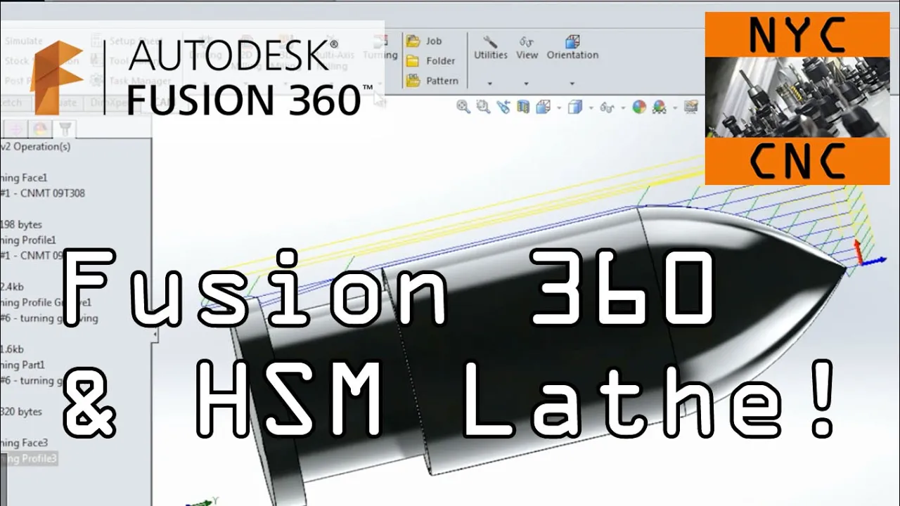 Fusion 360 Bullet with HSM toolpath!