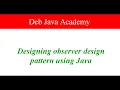 Design and implement Observer design pattern using Java