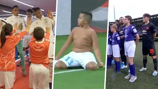 15 heartwarming and funny football moments with mascots ft Messi Mbappe and Griezmann