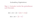 Lesson 8-3 Evaluating Expressions