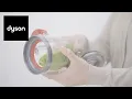 How to empty and clean the clear bin Dyson V12 Detect Slim cordless vacuum maintenance guide