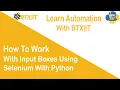 How to enter value in textbox using selenium webdriver python Lesson