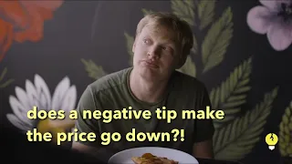 This guy tried to leave a NEGATIVE tip
