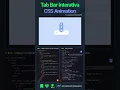 Tab bar interativa usando HTML e CSS animations