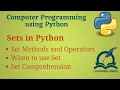 Python Programming Basics to Advanced Sets in Python Lab 23