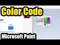 How to find the Code of a Color RGB and Hex formats Print Screen Windows 10 Paint