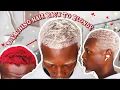 Back to Blonde Bleaching Red Hair to Platinum Blonde Elii Ormond