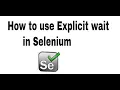 Explicit Wait in Selenium Telugu