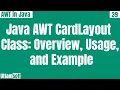 Java AWT CardLayout class methods of how to use example in Hindi