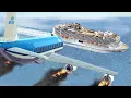 Download Lagu Airplane Crashes Into Big Ship After Engine Exploded - Emergency Landings On Water