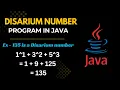 Disarium Number Program in Java Easy Methods FOR ICSE ISC