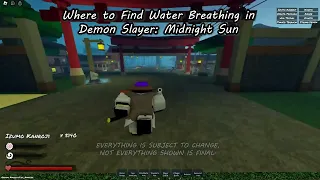 Where to find Water Breathing in Demon Slayer Midnight Sun