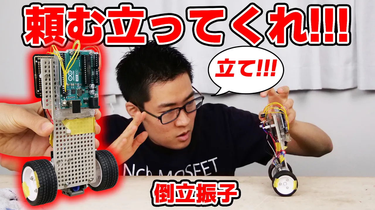 電気電子工学と制御工学の融合「倒立振子」を作ってみた! 難しすぎだろ!!