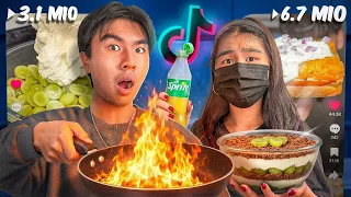 Meine SCHWESTER bewertet VIRALE Tiktok REZEPTE🥶