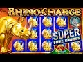 Rhino Charge SUPER FREE GAMES BONUS - Wonder 4 Boost 1c Aristocrat Slots 1st Experience